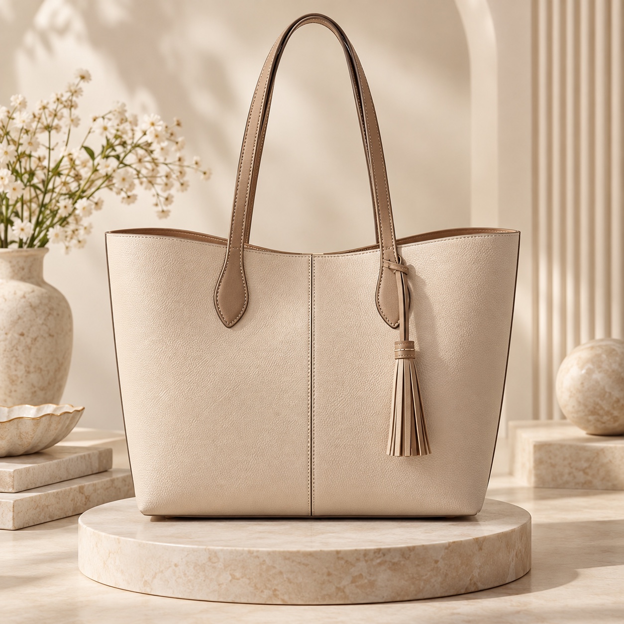 Bolsa tote en exhibición